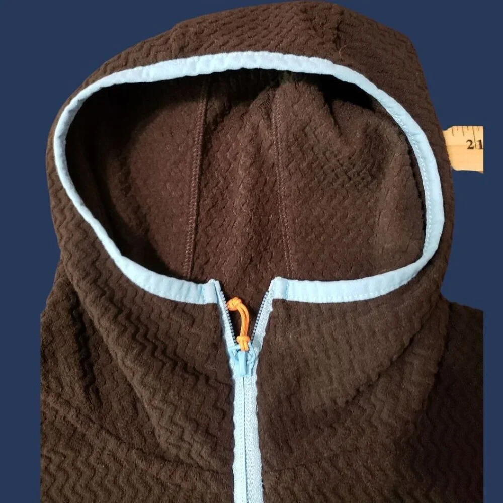 Ventures Endurance Unisex Hooded Jacket Hot Chocolate Brown/Blue Medium - Picture 11 of 11